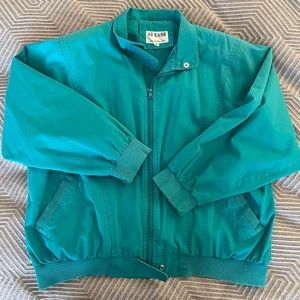 Vintage Teal Bomber Jacket